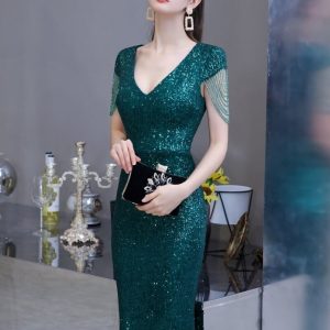 Robe de Soirée Verte