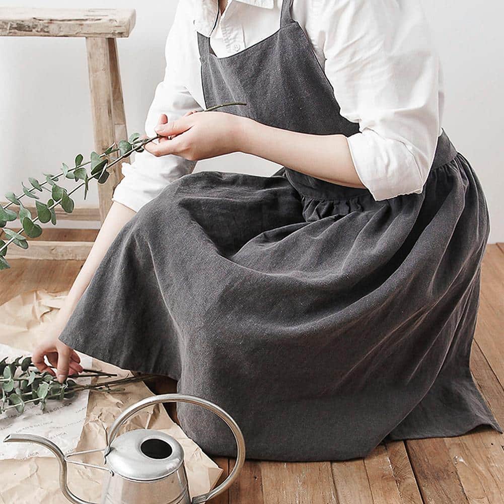 Robe Tablier Élégante en Lin