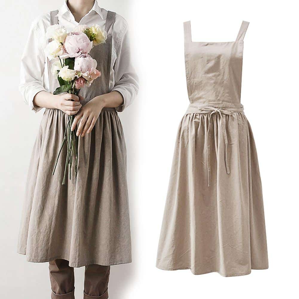 Robe Tablier Élégante en Lin – Image 5
