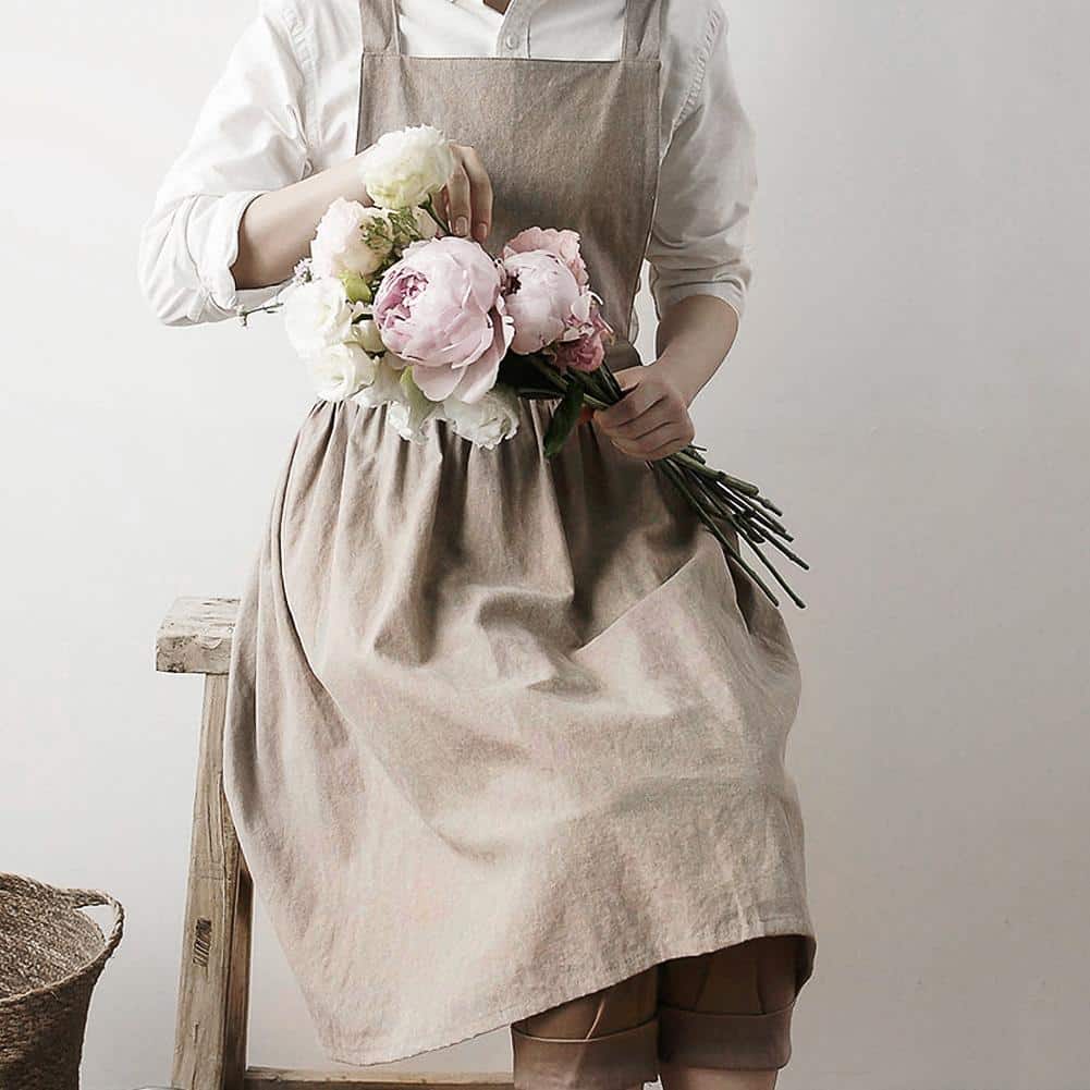 Robe Tablier Élégante en Lin – Image 6