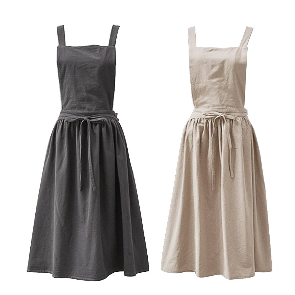 Robe Tablier Élégante en Lin – Image 4