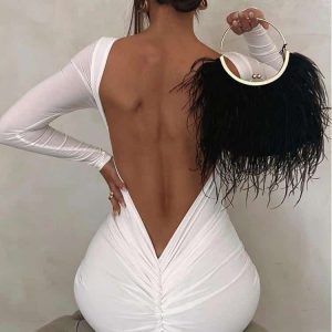 Robe Dos Nu Froncée et Moulante