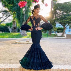 Robe Flamenco Noire Splendide Dentelle