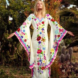Robe Mexicaine Bohème Manches Extra Large