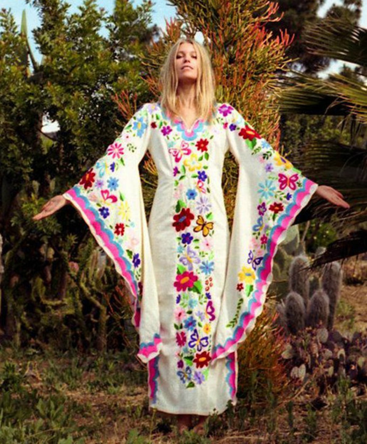 Robe Mexicaine Bohème Manches Extra Large