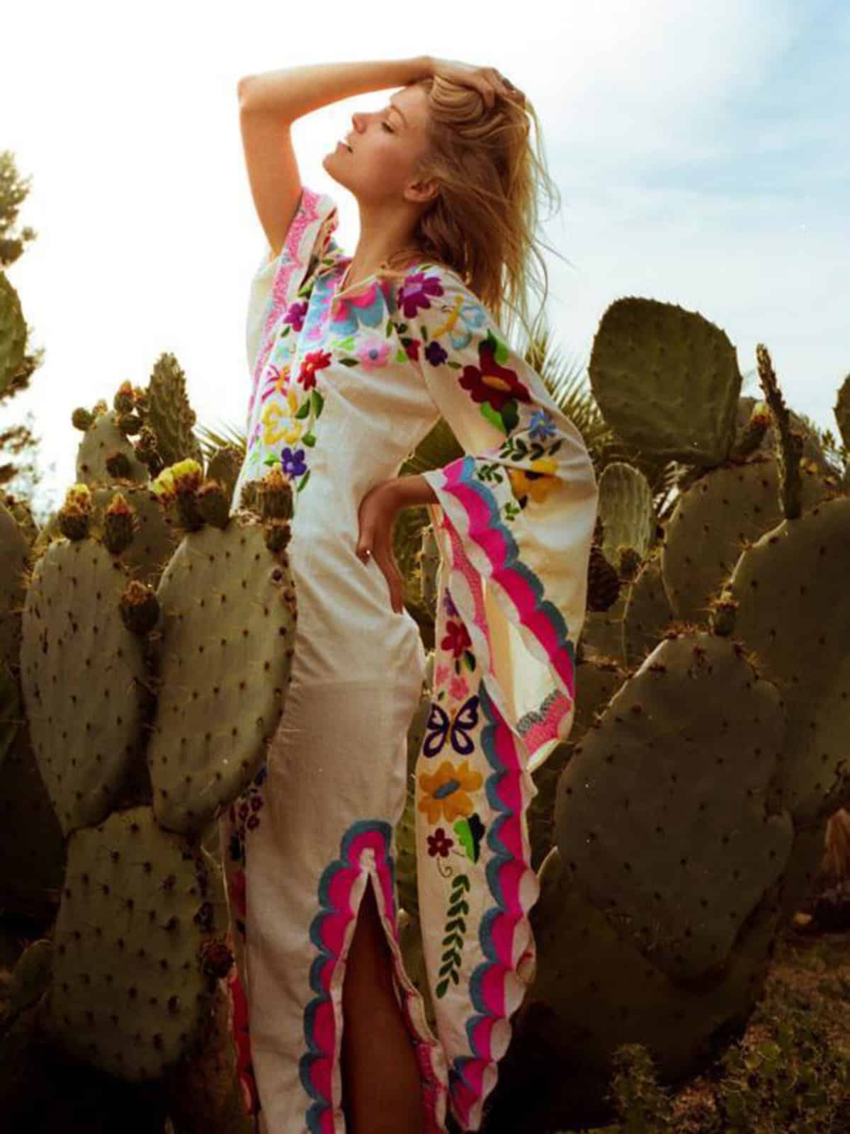 Robe Mexicaine Bohème Manches Extra Large – Image 3