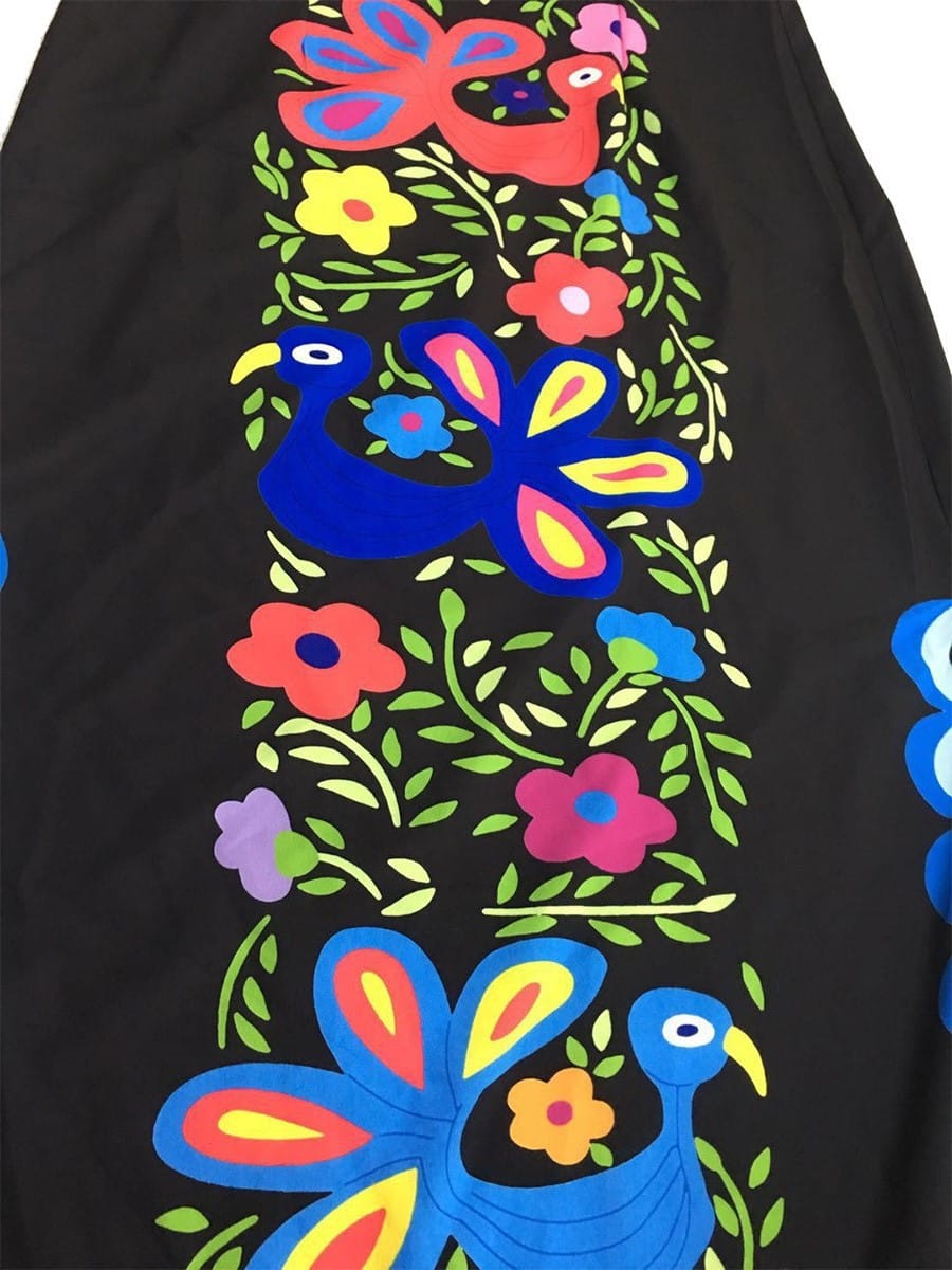 Robe Mexicaine Noire Manches Extra Large – Image 3