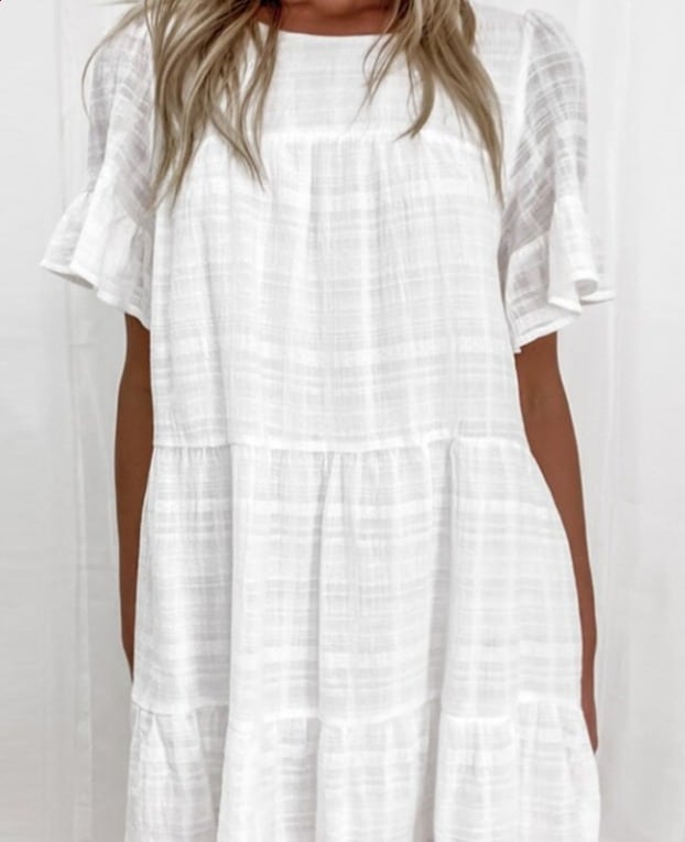 Robe blanche ample – Image 3