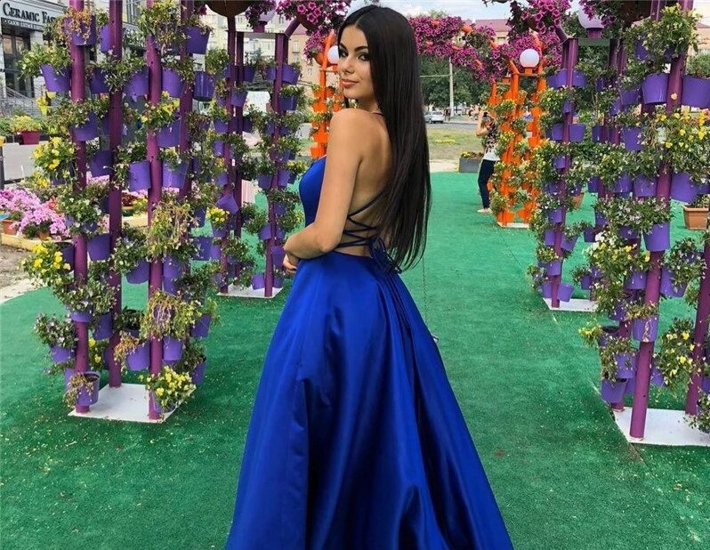 Robe de Soirée Bleu Roi
