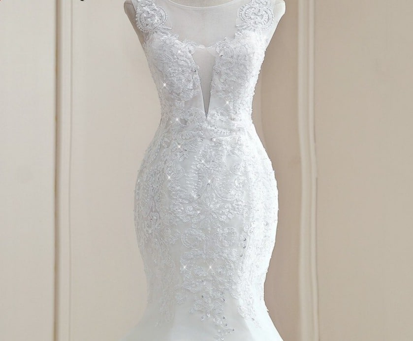 Robe de Mariée Sirene avec Traine