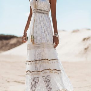 Robe de Plage en Dentelle Style Bohème