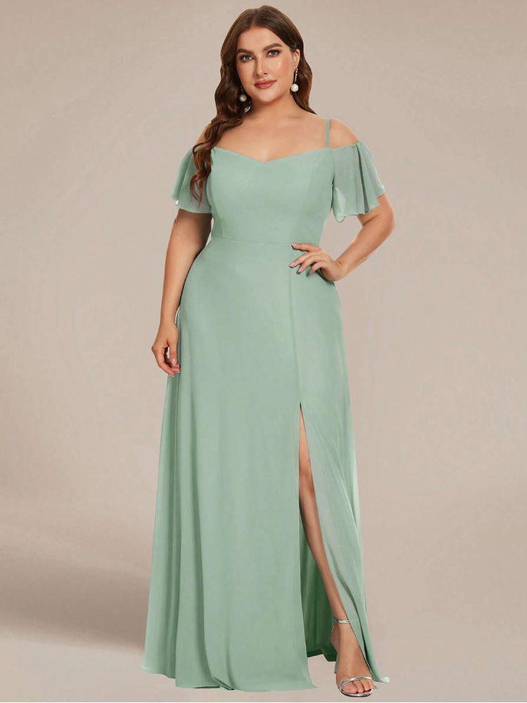 Robe Vert Sauge Grande Taille – Image 3