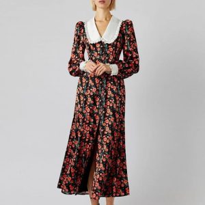 Robe Col Claudine pour Femme