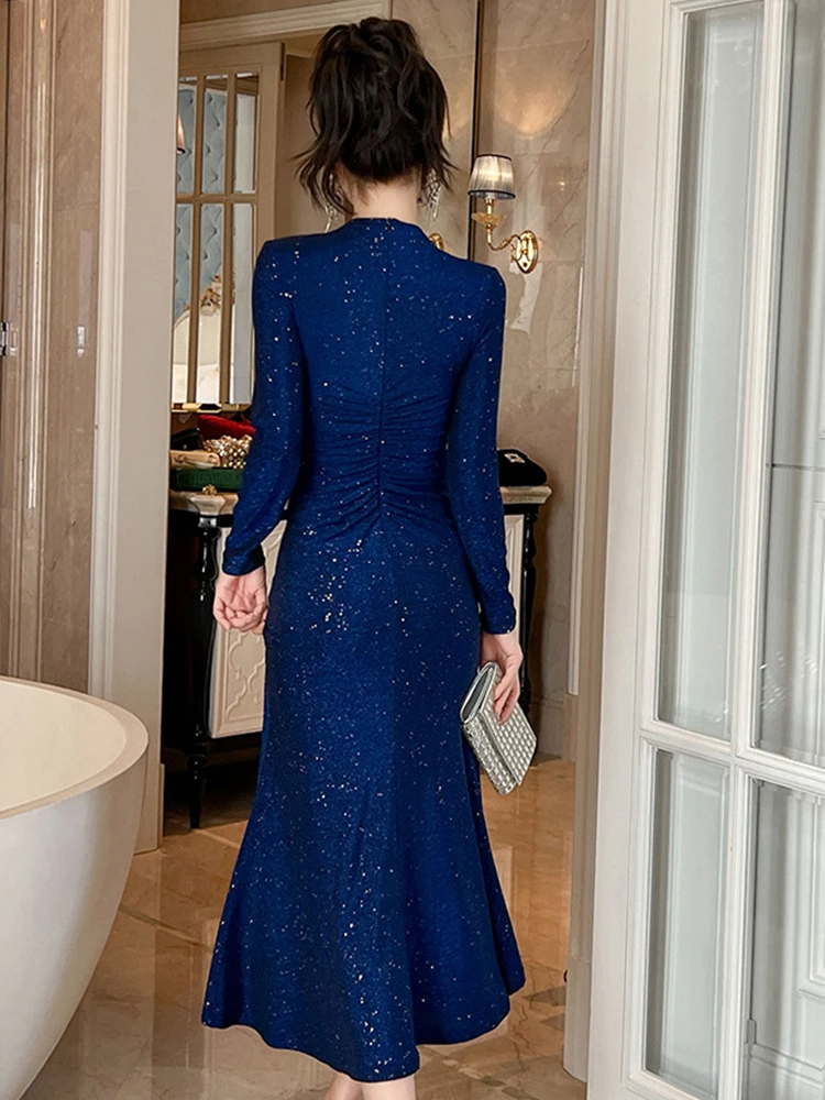 Robe de Demoiselle d&rsquo;Honneur Bleu Roi