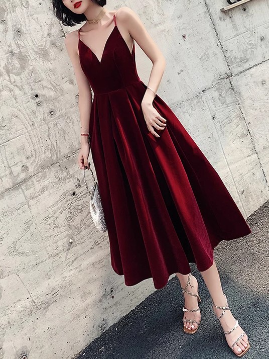 Robe de Cocktail Bordeaux – Image 3