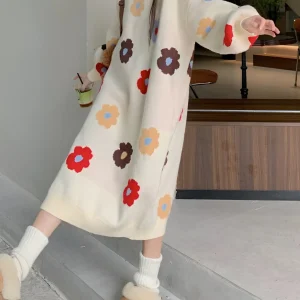 Robe d&rsquo;Hiver à Fleurs