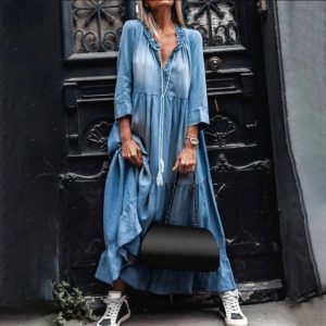 Robe Bohème Légère en Denim
