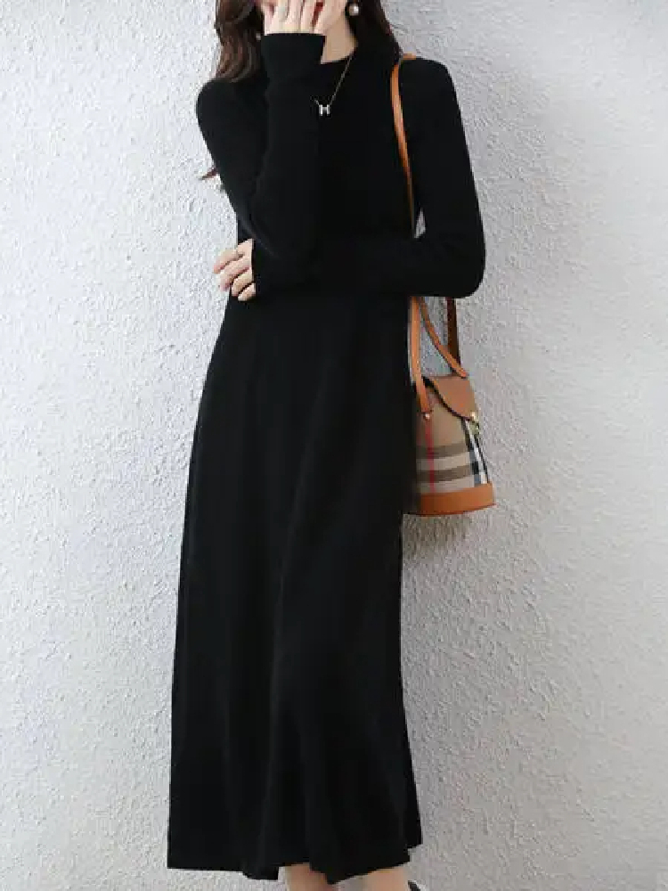 Robe en Laine Noire