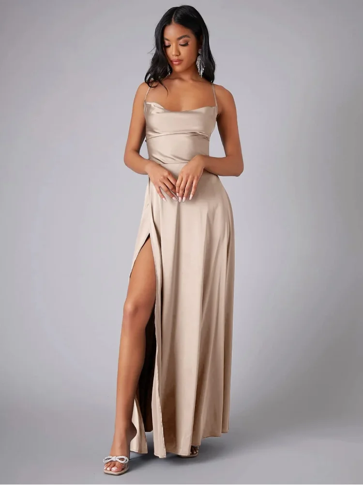 Robe Champagne en Satin