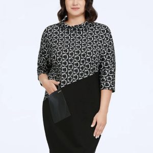 Robe Droite Grande Taille Asymétrique