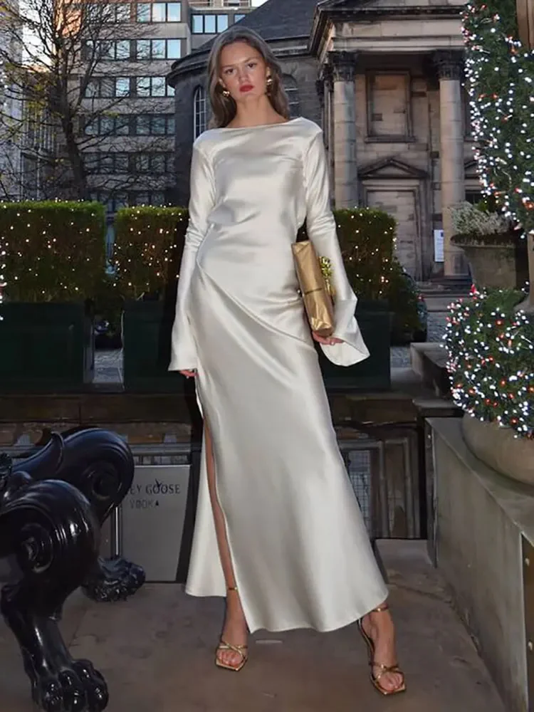 Robe en Soie Chic Longue