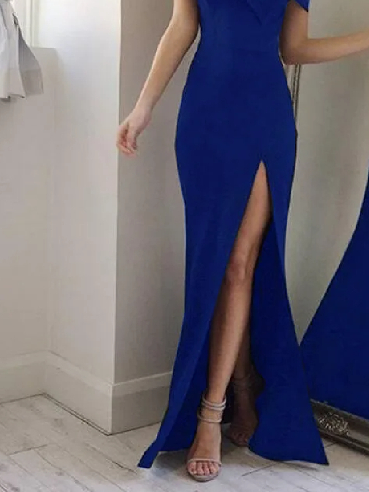Robe Bleu Électrique pour Invitée de Mariage