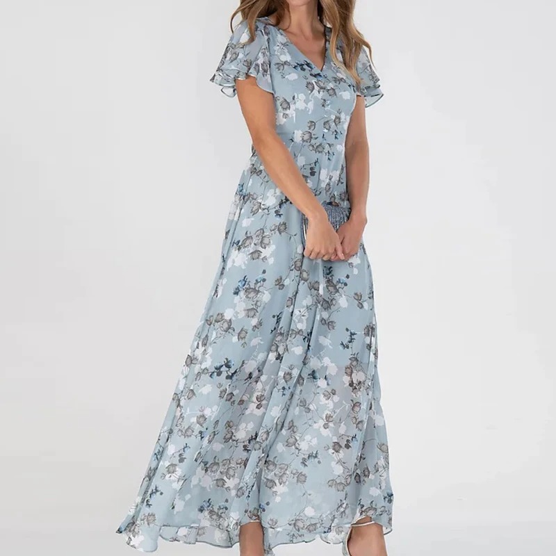 Robe Longue Fleurie Élégante