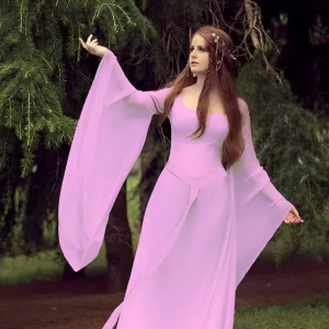 Robe Médiévale Sorcière Rose