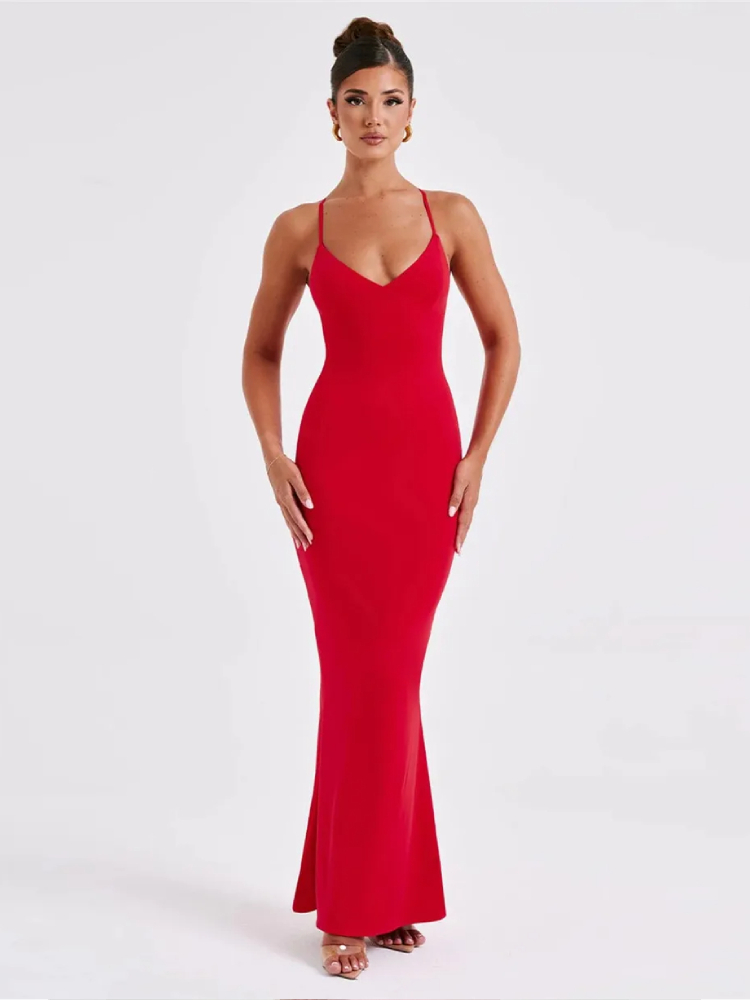 Robe Sirène Rouge Sexy – Image 5
