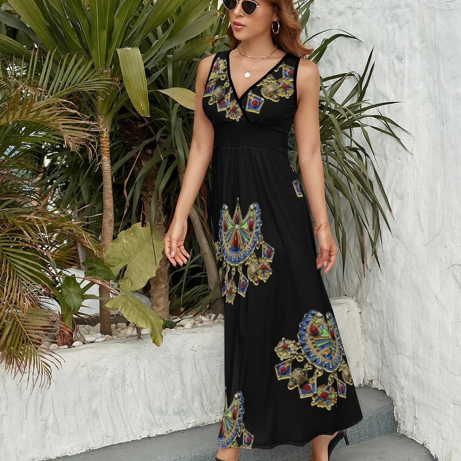 Robe Kabyle Noire Longue – Image 4
