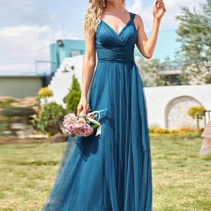 Robe Bleu Canard pour Cérémonie