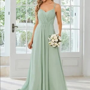 Robe de Demoiselle d&rsquo;Honneur Vert Sauge