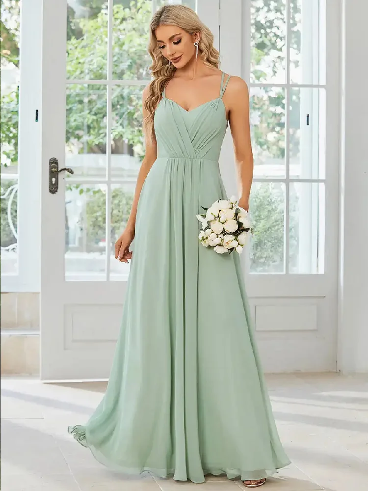 Robe de Demoiselle d’Honneur Vert Sauge