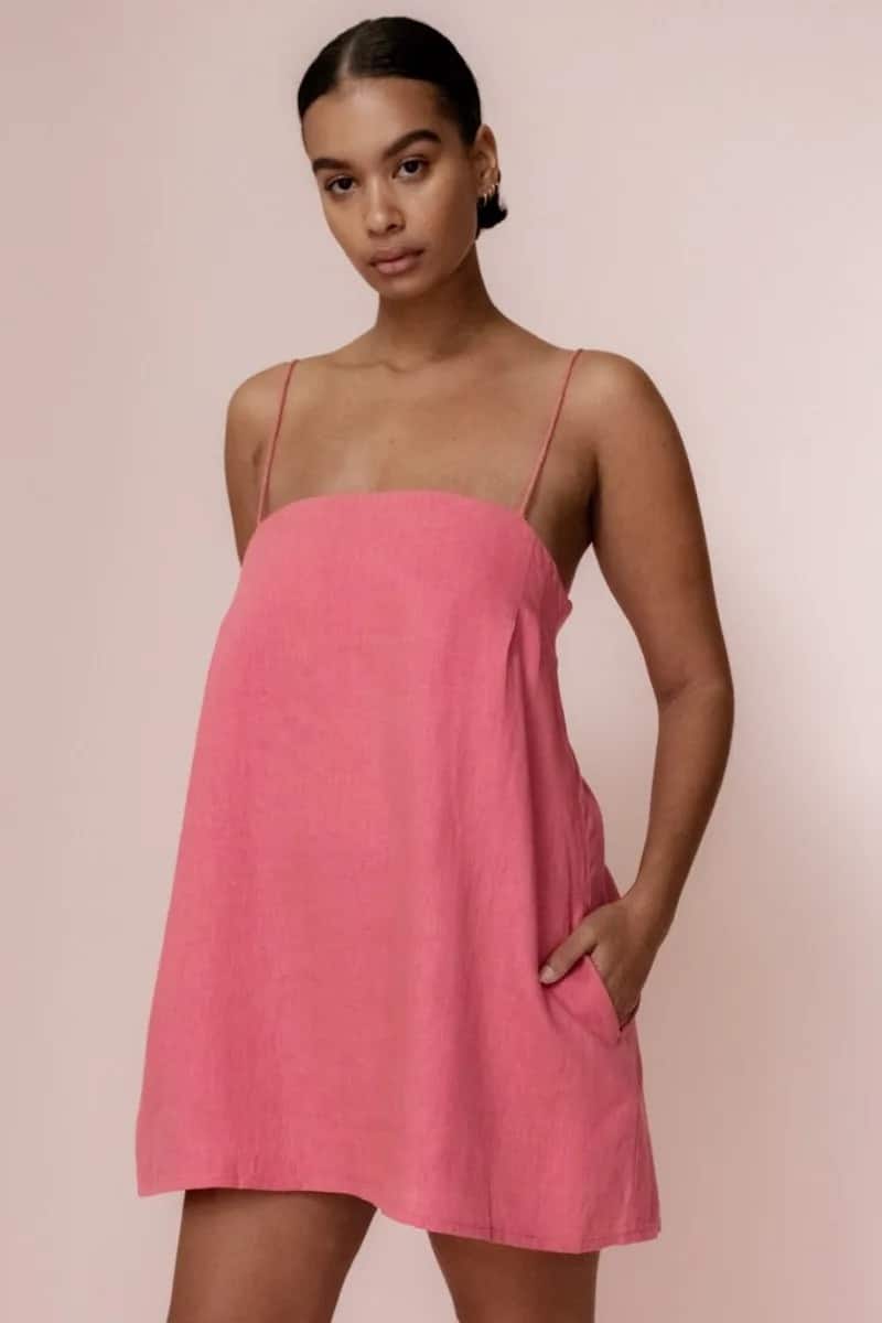 Robe Dos Nu en Lin Rose