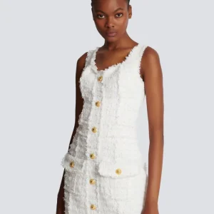 Robe en Tweed Sans Manches