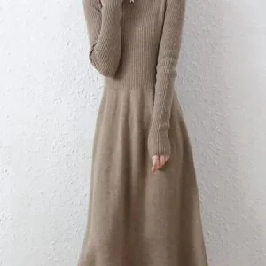 Robe en Laine Beige