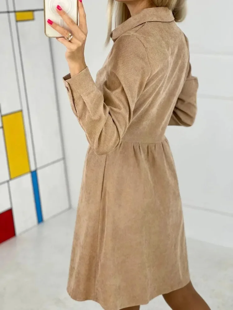 Robe Kaki en Velours