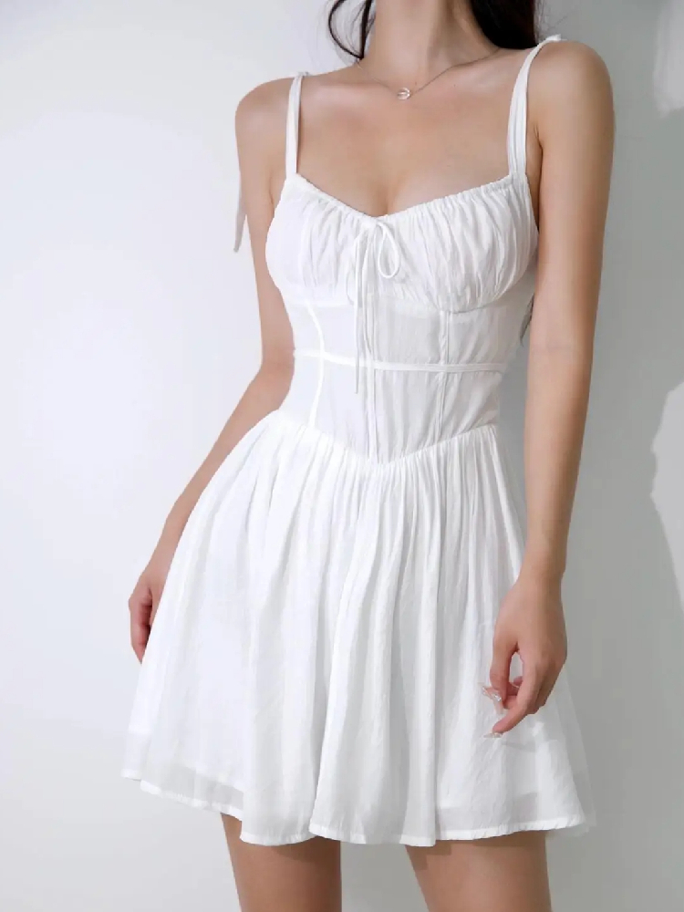 Robe Patineuse Blanche Sexy