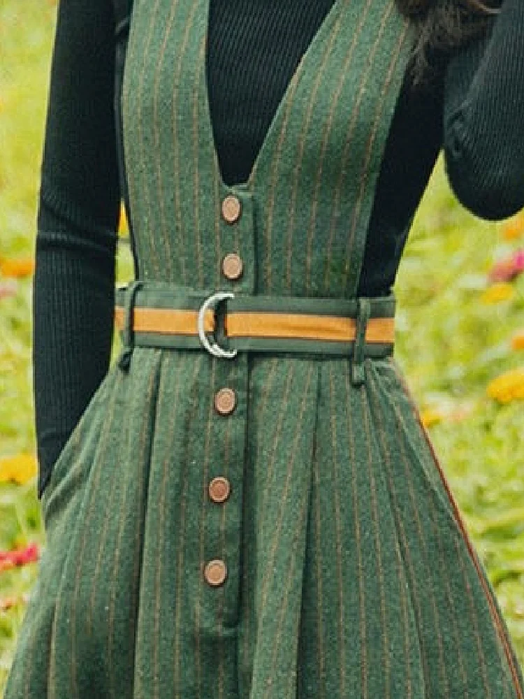 Robe Chasuble d&rsquo;Hiver pour Femme Verte