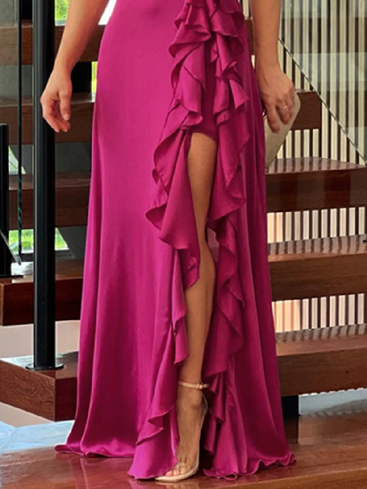 Robe de Demoiselle d’Honneur Rose Fuchsia – Image 4