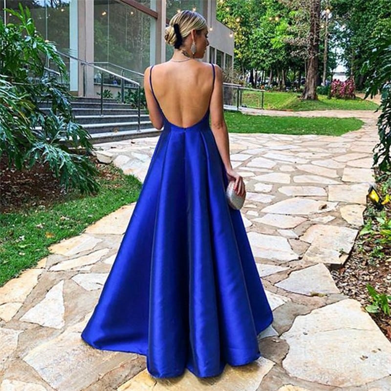 Robe Bleu Roi Longue