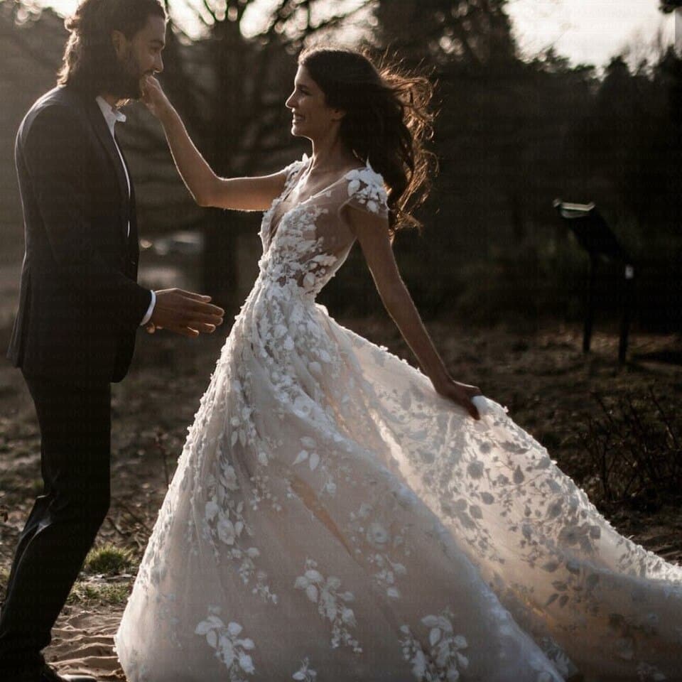 Robe de Mariée Romantique Champêtre – Image 3