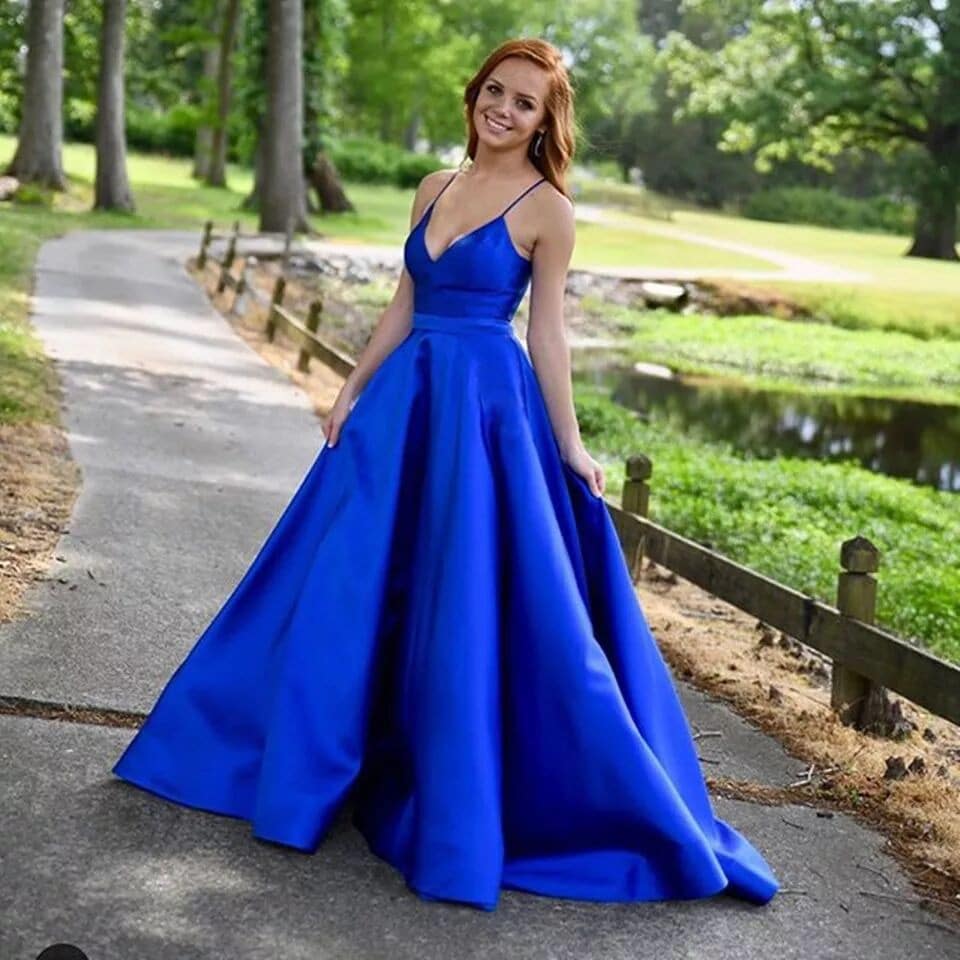 Robe Bleu Roi pour Demoiselle D&rsquo;honneur