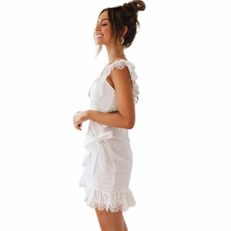 Robe de Mariée Bohème Courte – Image 5