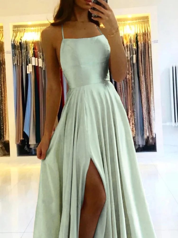 Robe Vert Sauge pour Cérémonie