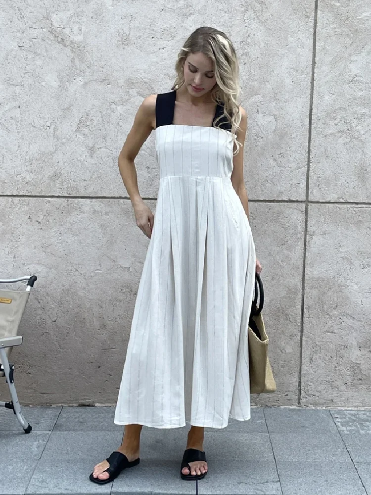 Robe Longue en Coton Dos Nu
