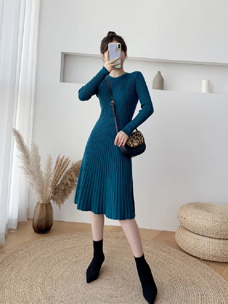 Robe Pull Bleu Canard