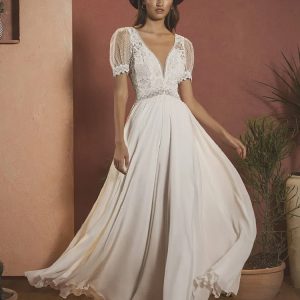 Robe de Mariée Empire Style Bohème