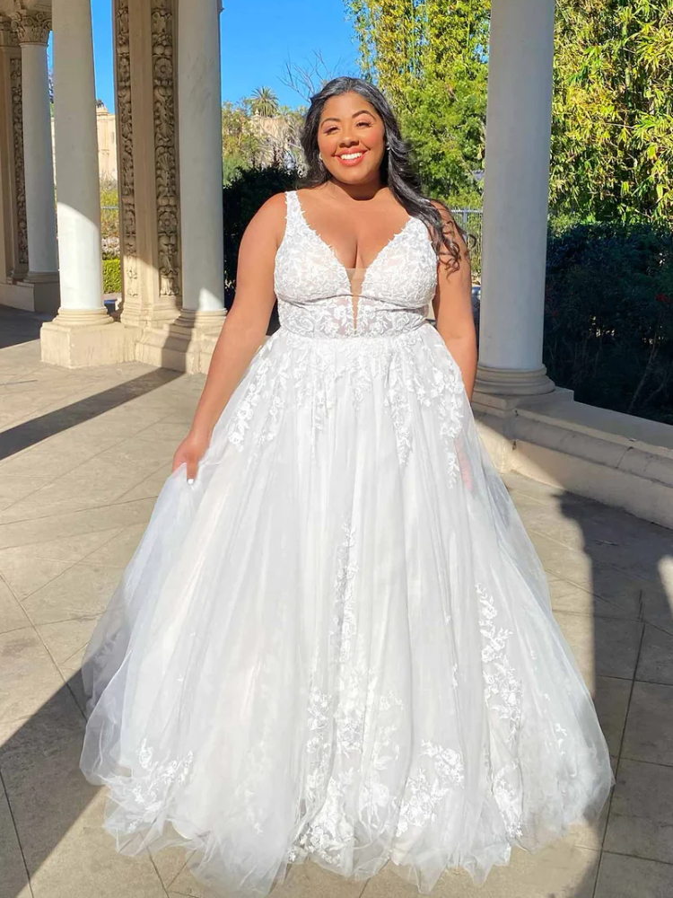 Robe de Mariée Empire Grande Taille – Image 3