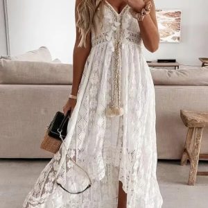 Robe Hippie Bohème Longue et Blanche
